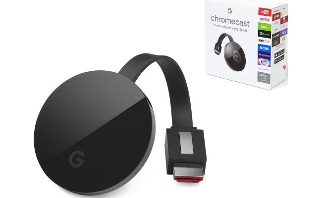 Google Chromecast Ultra 4K Smart TV Streaming Stick - Black